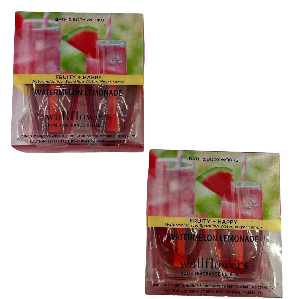 2 NIB Bath & Body Works Wall Flower Refills Watermelon Lemonade 4 Total